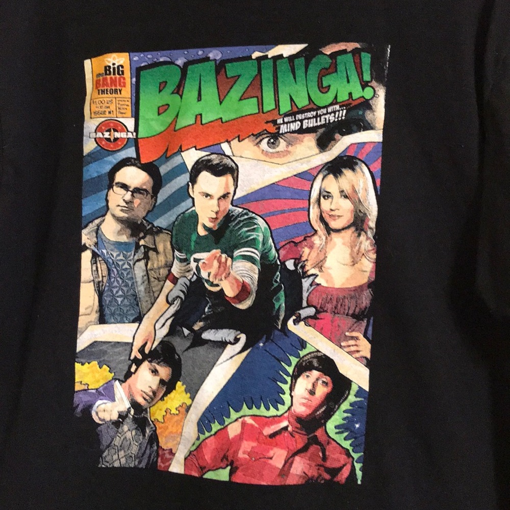 Big Bang Theory Tee “Bazinga” W/ main characters